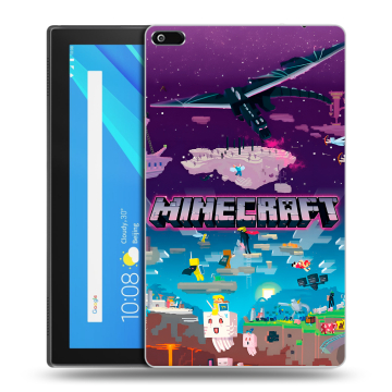 Силиконовый чехол на Lenovo Tab 4 8 с принтом Майнкрафт Minecraft