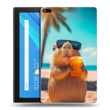 Силиконовый чехол на Lenovo Tab 4 8 с принтом Капибара Силиконовый чехол на Lenovo Tab 4 8 с принтом Капибара
