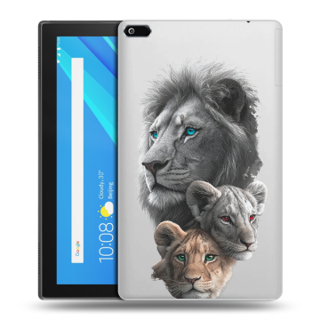 Силиконовый чехол на Lenovo Tab 4 8 с принтом Львы
