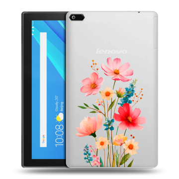 Силиконовый чехол на Lenovo Tab 4 8 с принтом Цветы