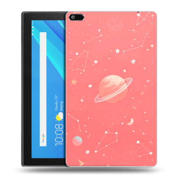Силиконовый чехол на Lenovo Tab 4 8 с принтом Розовый космос