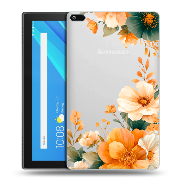 Силиконовый чехол на Lenovo Tab 4 8 с принтом Цветы принт