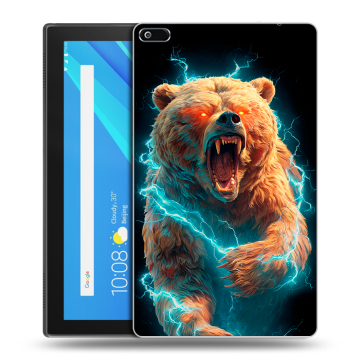 Силиконовый чехол на Lenovo Tab 4 8 с принтом Медведь