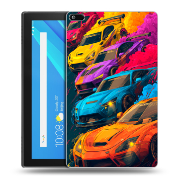 Силиконовый чехол на Lenovo Tab 4 8 с принтом Тачки