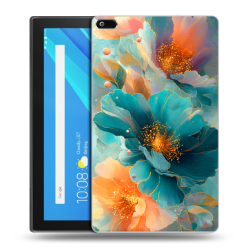 Силиконовый чехол на Lenovo Tab 4 8 с принтом Цветы