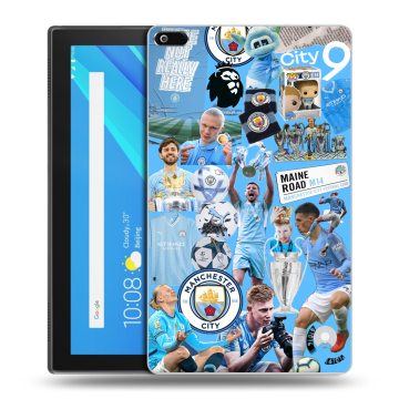 Силиконовый чехол на Lenovo Tab 4 8 с принтом Man City Манчестер Сити