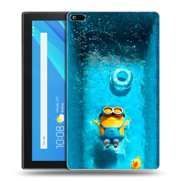 Силиконовый чехол на Lenovo Tab 4 8 с принтом Миньоны