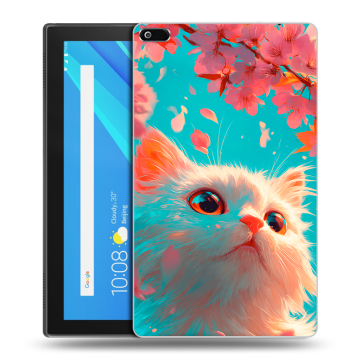 Силиконовый чехол на Lenovo Tab 4 8 с принтом Красивый кот