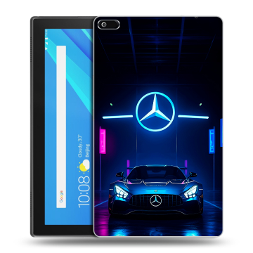 Силиконовый чехол на Lenovo Tab 4 8 с принтом Mercedes Мерседес