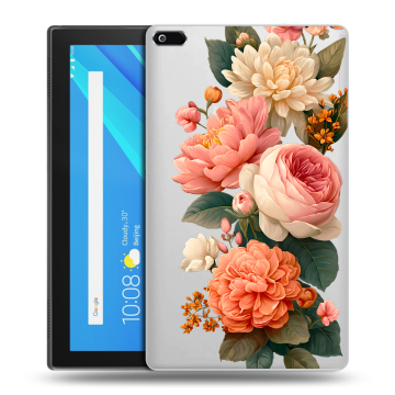 Силиконовый чехол на Lenovo Tab 4 8 с принтом цветы