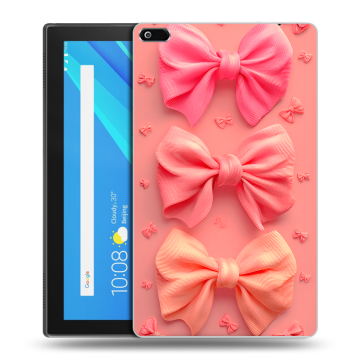 Силиконовый чехол на Lenovo Tab 4 8 с принтом Розовые бантики Силиконовый чехол на Lenovo Tab 4 8 с принтом Розовые бантики
