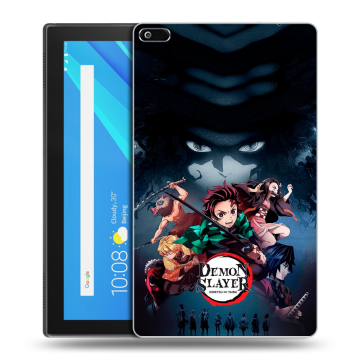 Силиконовый чехол на Lenovo Tab 4 8 с принтом Demon Slayer Клинок рассекающий демонов