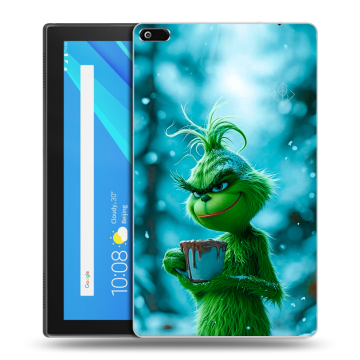 Силиконовый чехол на Lenovo Tab 4 8 с принтом Новый год гринч Силиконовый чехол на Lenovo Tab 4 8 с принтом Новый год гринч