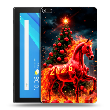 Силиконовый чехол на Lenovo Tab 4 8 с принтом Новый год Силиконовый чехол на Lenovo Tab 4 8 с принтом Новый год
