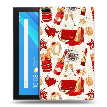 Силиконовый чехол на Lenovo Tab 4 8 с принтом Новый год Силиконовый чехол на Lenovo Tab 4 8 с принтом Новый год