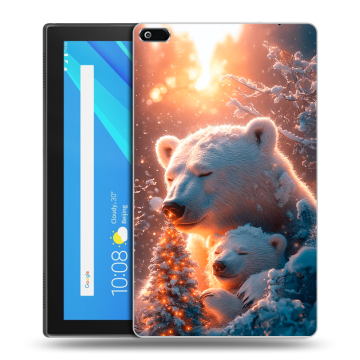 Силиконовый чехол на Lenovo Tab 4 8 с принтом Новый год