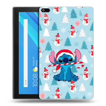 Силиконовый чехол на Lenovo Tab 4 8 с принтом Стич Новый год