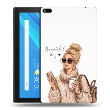 Силиконовый чехол на Lenovo Tab 4 8 с принтом женский