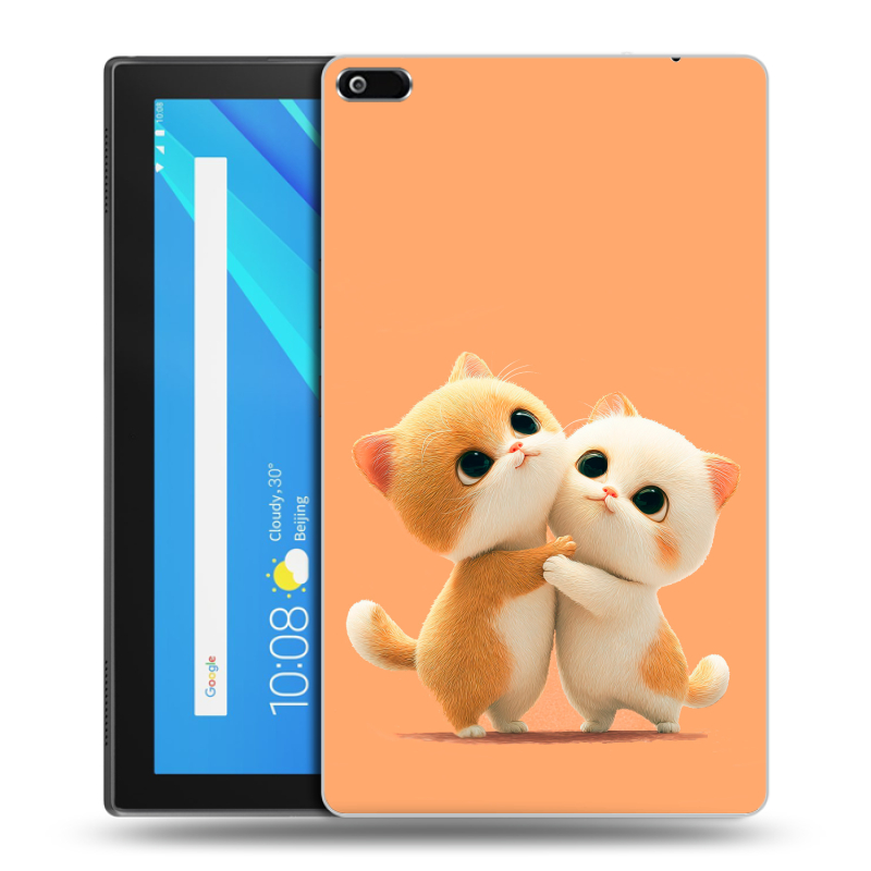 Силиконовый чехол на Lenovo Tab 4 8 с принтом Милые котики Силиконовый чехол на Lenovo Tab 4 8 с принтом Милые котики