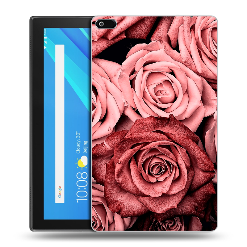 Силиконовый чехол на Lenovo Tab 4 8 с принтом Цветы розы Силиконовый чехол на Lenovo Tab 4 8 с принтом Цветы розы