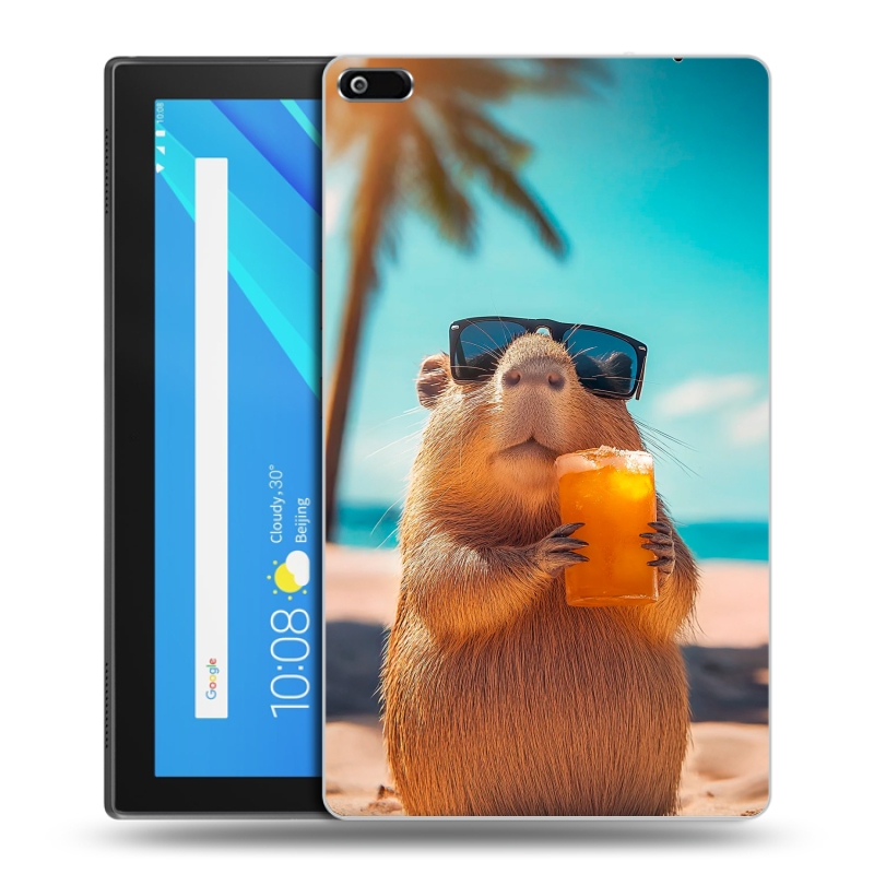 Силиконовый чехол на Lenovo Tab 4 8 с принтом Капибара Силиконовый чехол на Lenovo Tab 4 8 с принтом Капибара