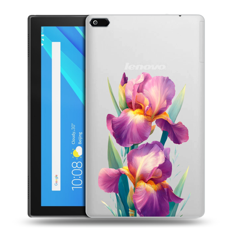 Силиконовый чехол на Lenovo Tab 4 8 с принтом Цветы орхидеи Силиконовый чехол на Lenovo Tab 4 8 с принтом Цветы орхидеи