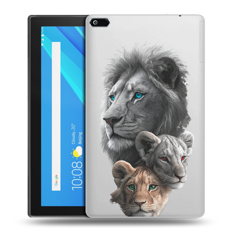 Силиконовый чехол на Lenovo Tab 4 8 с принтом Львы Силиконовый чехол на Lenovo Tab 4 8 с принтом Львы