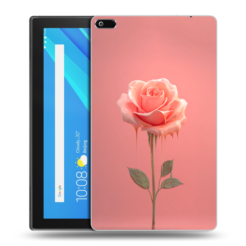 Силиконовый чехол на Lenovo Tab 4 8 с принтом Розовая роза Силиконовый чехол на Lenovo Tab 4 8 с принтом Розовая роза