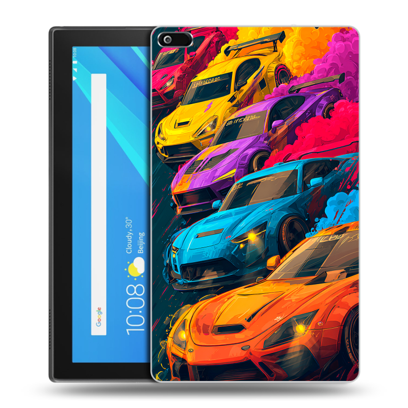 Силиконовый чехол на Lenovo Tab 4 8 с принтом Тачки Силиконовый чехол на Lenovo Tab 4 8 с принтом Тачки