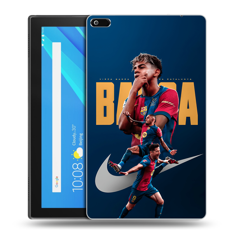 Силиконовый чехол на Lenovo Tab 4 8 с принтом Барселона Barca Yamal Силиконовый чехол на Lenovo Tab 4 8 с принтом Барселона Barca Yamal