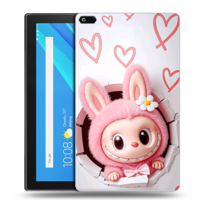 Силиконовый чехол на Lenovo Tab 4 8 с принтом Labubu Лабубу Силиконовый чехол на Lenovo Tab 4 8 с принтом Labubu Лабубу