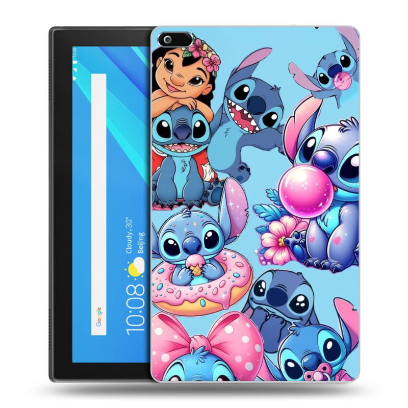 Силиконовый чехол на Lenovo Tab 4 8 с принтом Лило и Стич Силиконовый чехол на Lenovo Tab 4 8 с принтом Лило и Стич