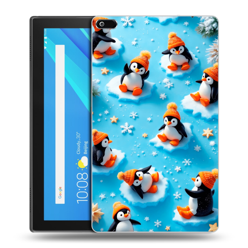 Силиконовый чехол на Lenovo Tab 4 8 с принтом Новый год Силиконовый чехол на Lenovo Tab 4 8 с принтом Новый год
