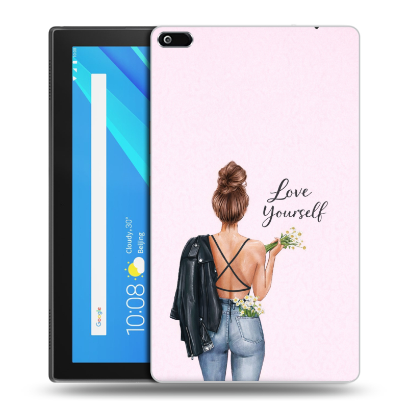Силиконовый чехол на Lenovo Tab 4 8 с принтом женский Силиконовый чехол на Lenovo Tab 4 8 с принтом женский