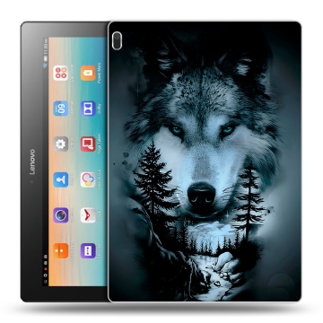Силиконовый чехол на планшета Lenovo Tab 4 10 с принтом Лесной волк Силиконовый чехол на планшета Lenovo Tab 4 10 с принтом Лесной волк