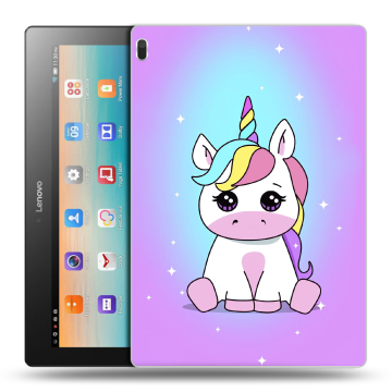 Силиконовый чехол на Lenovo Tab 4 10 с принтом Единорог