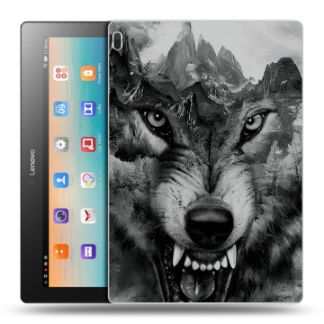 Силиконовый чехол на планшета Lenovo Tab 4 10 с принтом Волк Силиконовый чехол на планшета Lenovo Tab 4 10 с принтом Волк