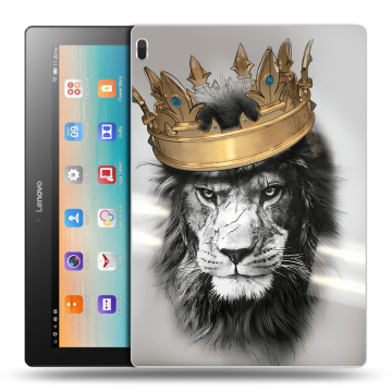 Силиконовый чехол на планшета Lenovo Tab 4 10 с принтом Лев с короной Силиконовый чехол на планшета Lenovo Tab 4 10 с принтом Лев с короной