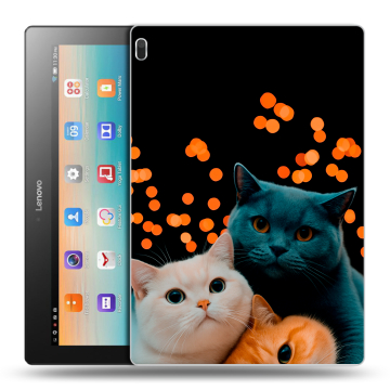 Силиконовый чехол на планшета Lenovo Tab 4 10 с принтом Кошки Силиконовый чехол на планшета Lenovo Tab 4 10 с принтом Кошки