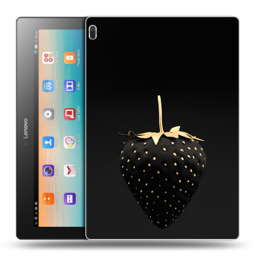 Силиконовый чехол на планшета Lenovo Tab 4 10 с принтом Черная клубника Силиконовый чехол на планшета Lenovo Tab 4 10 с принтом Черная клубника