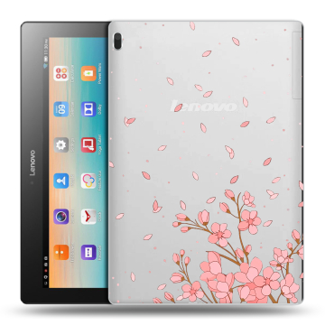 Силиконовый чехол на Lenovo Tab 4 10 с принтом Ветка сакуры