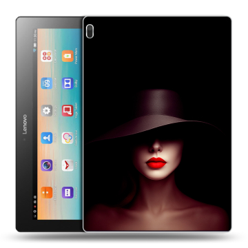 Силиконовый чехол на Lenovo Tab 4 10 с принтом Девушка в шляпе