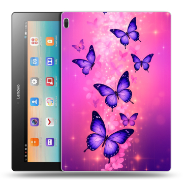 Силиконовый чехол на Lenovo Tab 4 10 с принтом Бабочки
