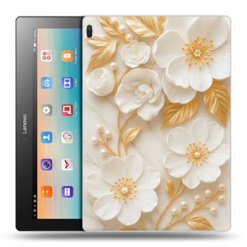 Силиконовый чехол на Lenovo Tab 4 10 с принтом Цветы