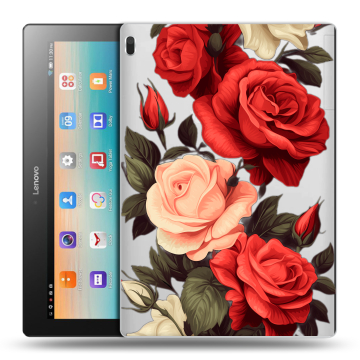 Силиконовый чехол на Lenovo Tab 4 10 с принтом Розы