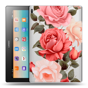 Силиконовый чехол на Lenovo Tab 4 10 с принтом Розы