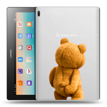 Силиконовый чехол на Lenovo Tab 4 10 с принтом Медведь