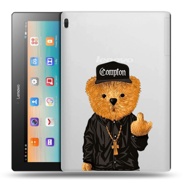 Силиконовый чехол на Lenovo Tab 4 10 с принтом Плюшевый медведь