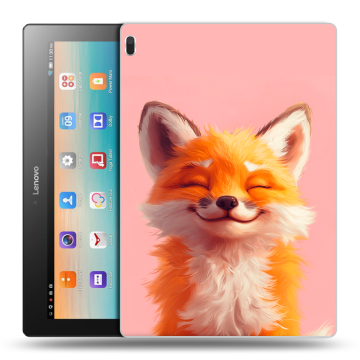 Силиконовый чехол на Lenovo Tab 4 10 с принтом милая лиса