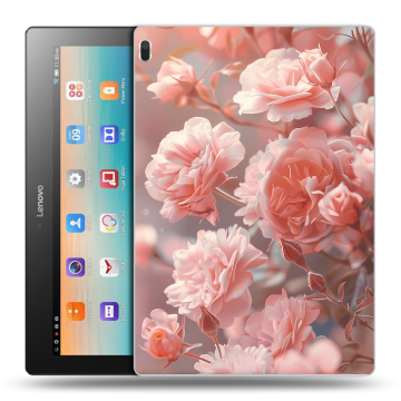 Силиконовый чехол на Lenovo Tab 4 10 с принтом Розовые розы